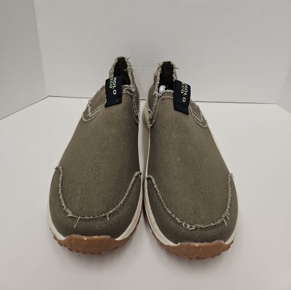 Olive Slip-On Loafers for Men - Picture 2 of 8